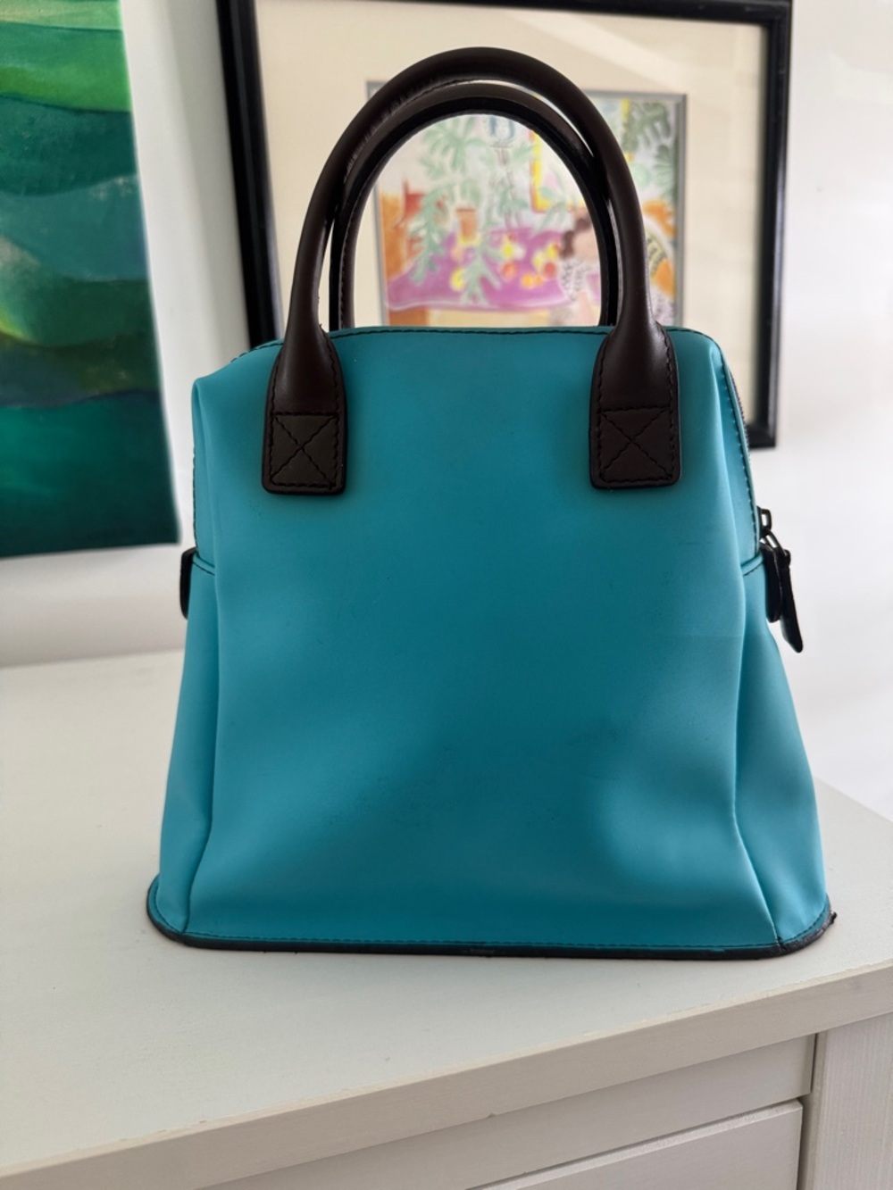 Glenroyal Chic Vintage Mini Tote Bag with Leather Accents Designed in Scotland - Picture 3 of 11